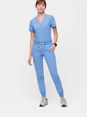 Figs Light Blue Scrub Set